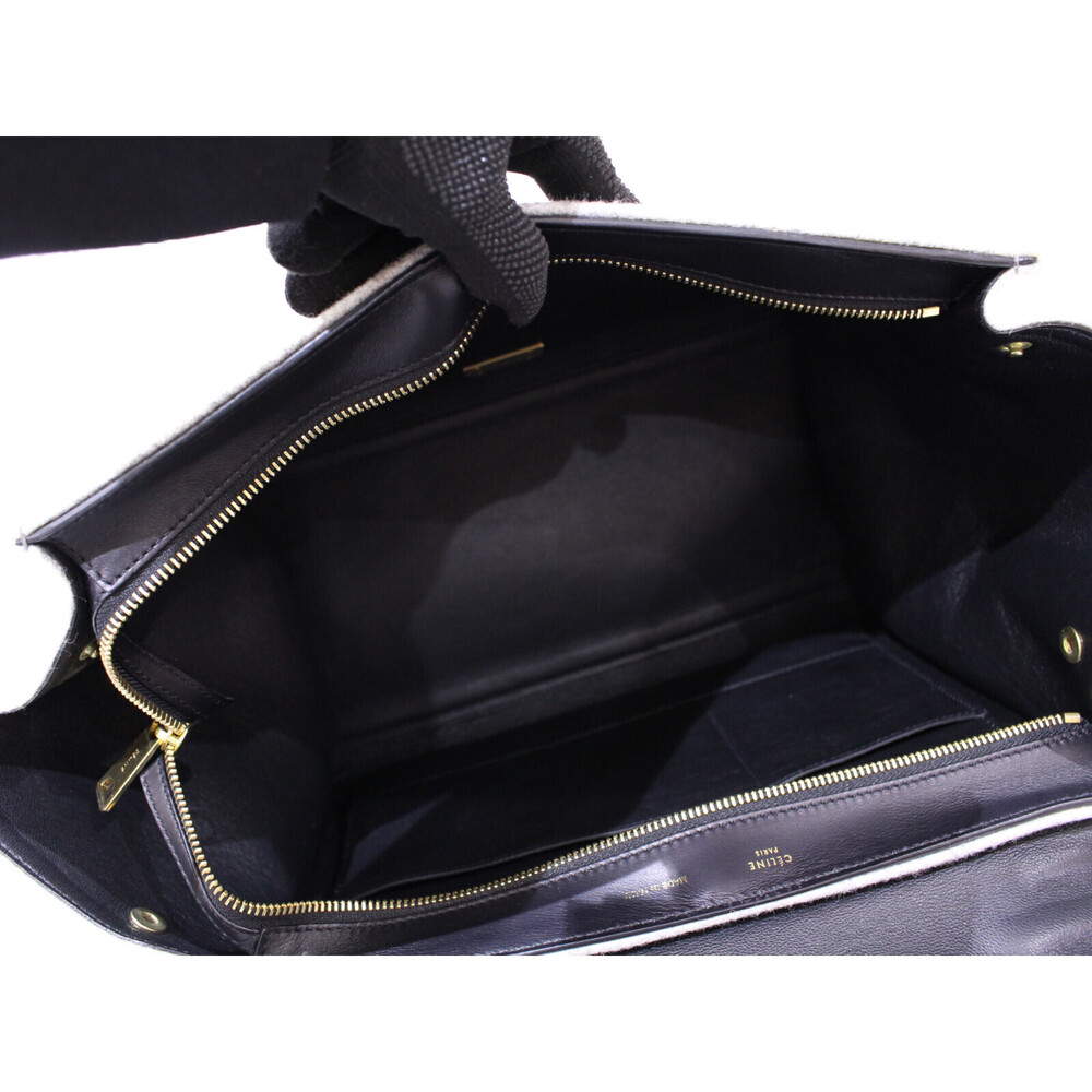 CELINE Trapeze Leather Felt Black Gray Handbag Shoulder Bag Strap - Picture 7 of 7